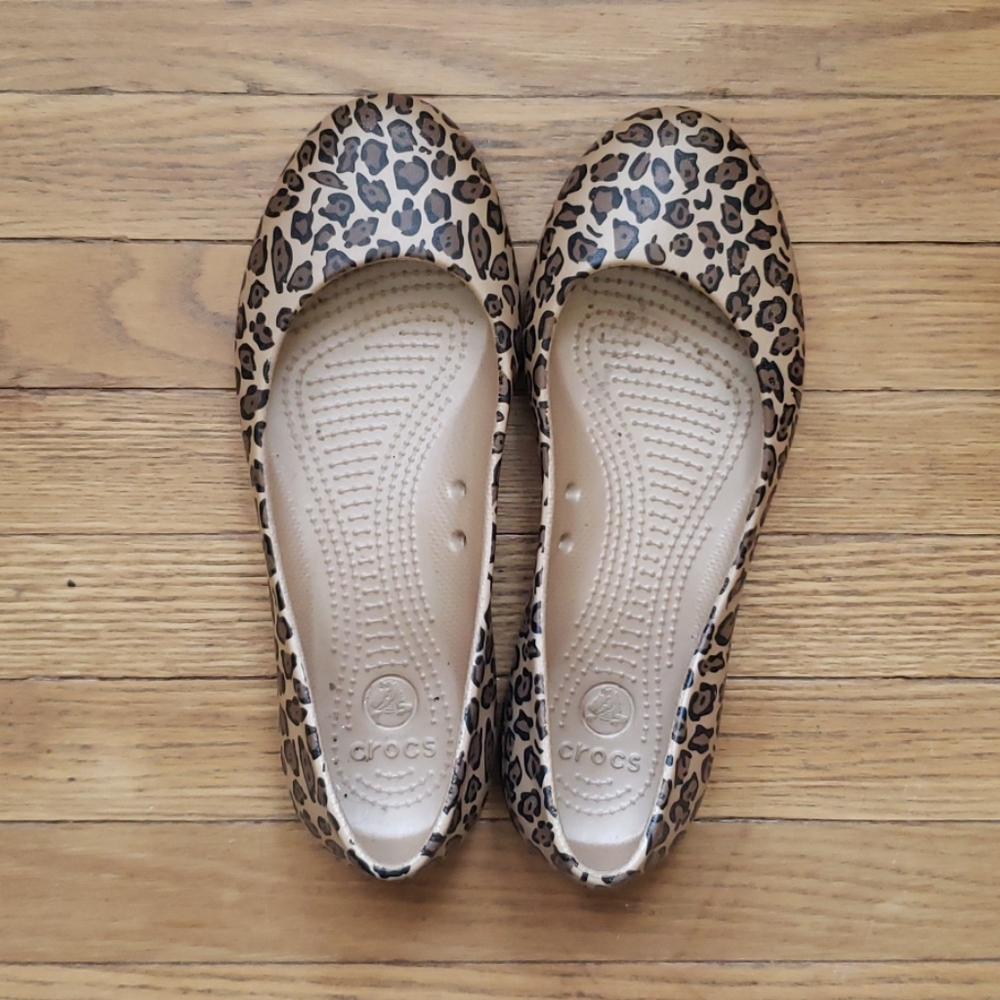 Crocs Leppard Print Ballet Flats